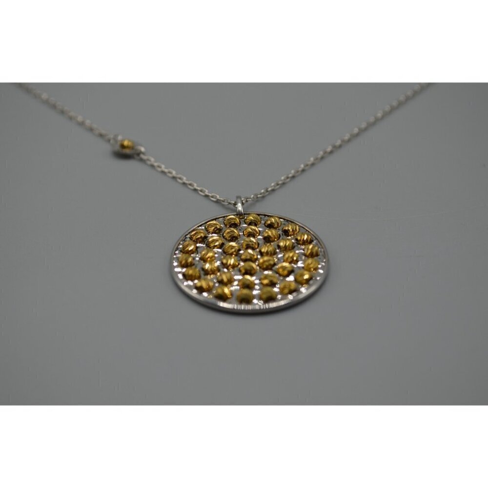 Athomie Gold Spinning Bead Pendant Sterling Silver 925 DB Italy 6.75g 20" Chain - Picture 3 of 10